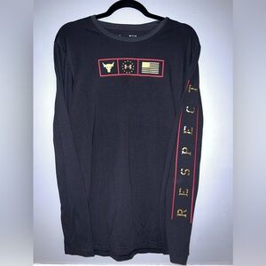 UNDER ARMOUR x PROJECT ROCK USA Black Long Sleeve